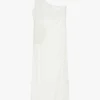 Abito midi con scollo asimmetrico