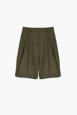 Bermuda con tasche verticali e pinces