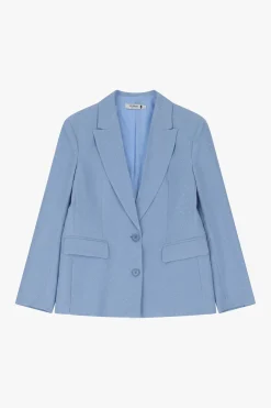Blazer con bottoni e fantasia