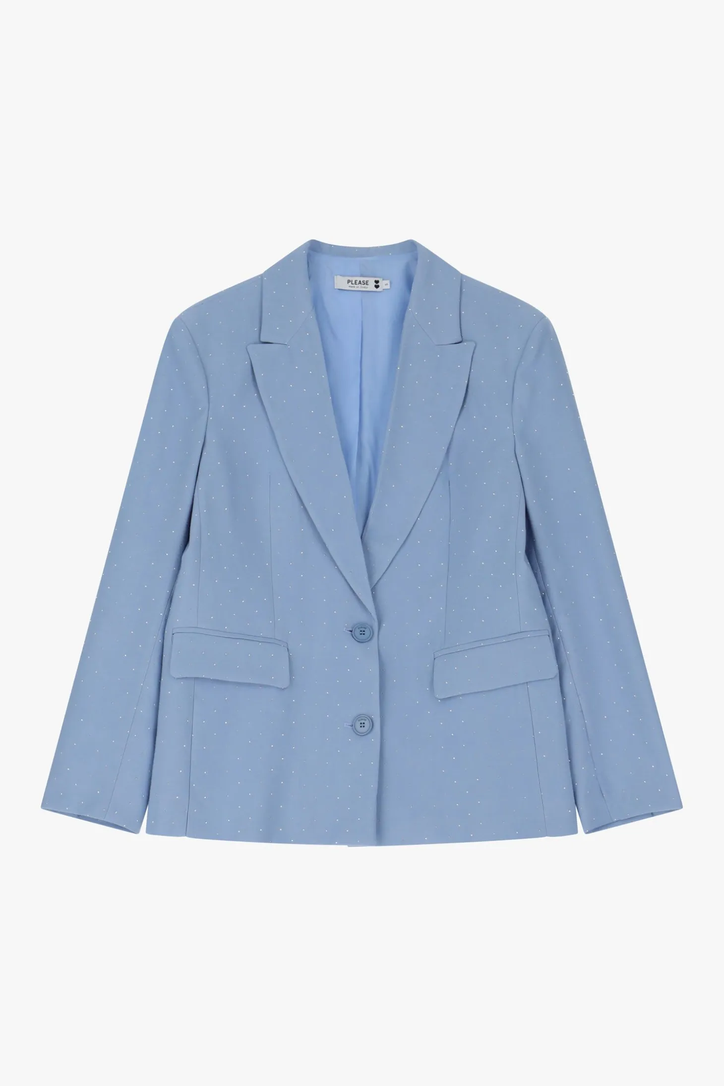 Blazer con bottoni e fantasia