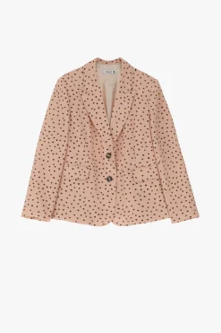 Blazer con bottoni e fantasia