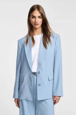 Blazer con bottoni e fantasia