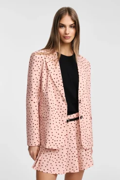 Blazer con bottoni e fantasia