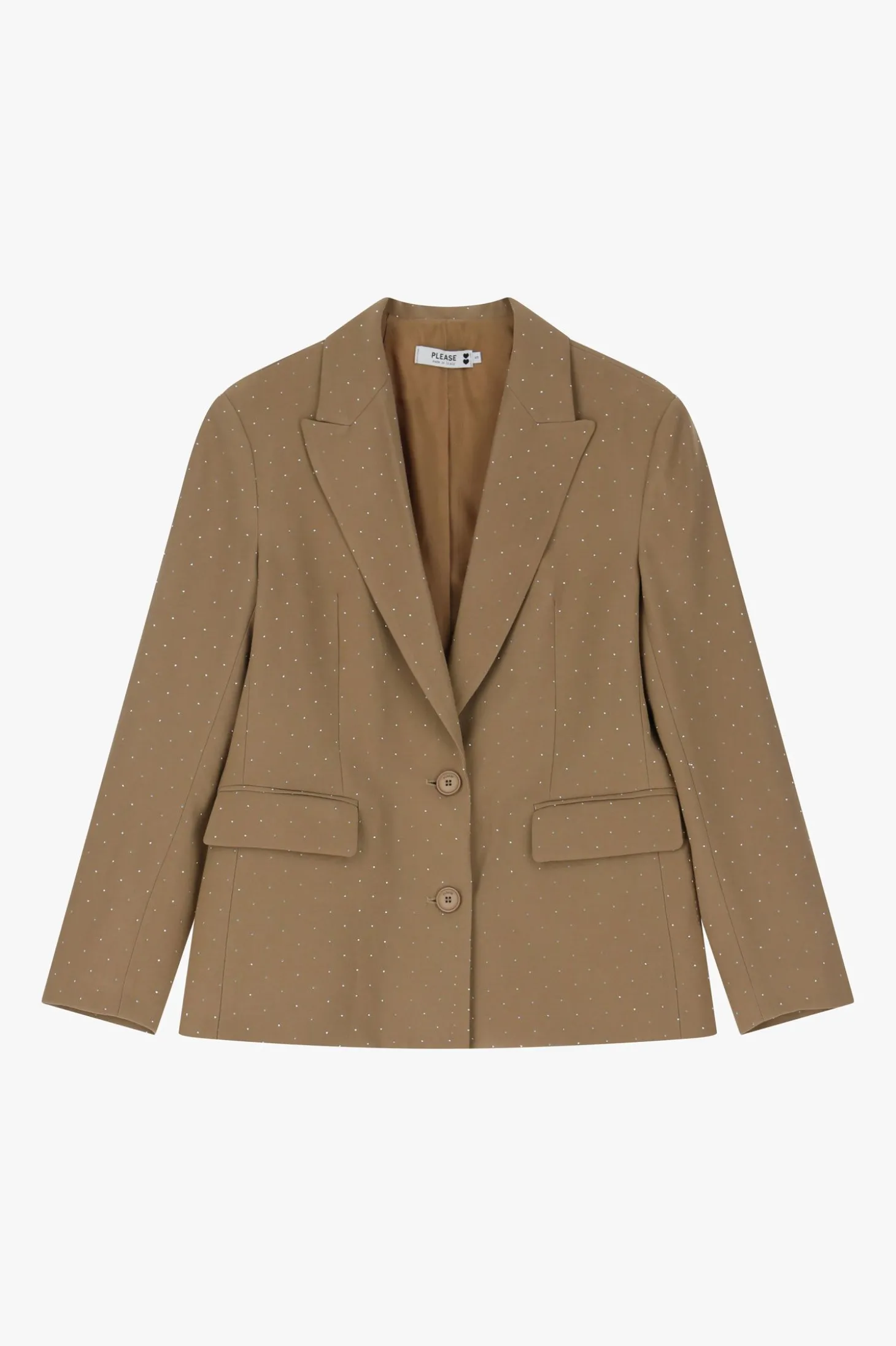 Blazer con bottoni e fantasia