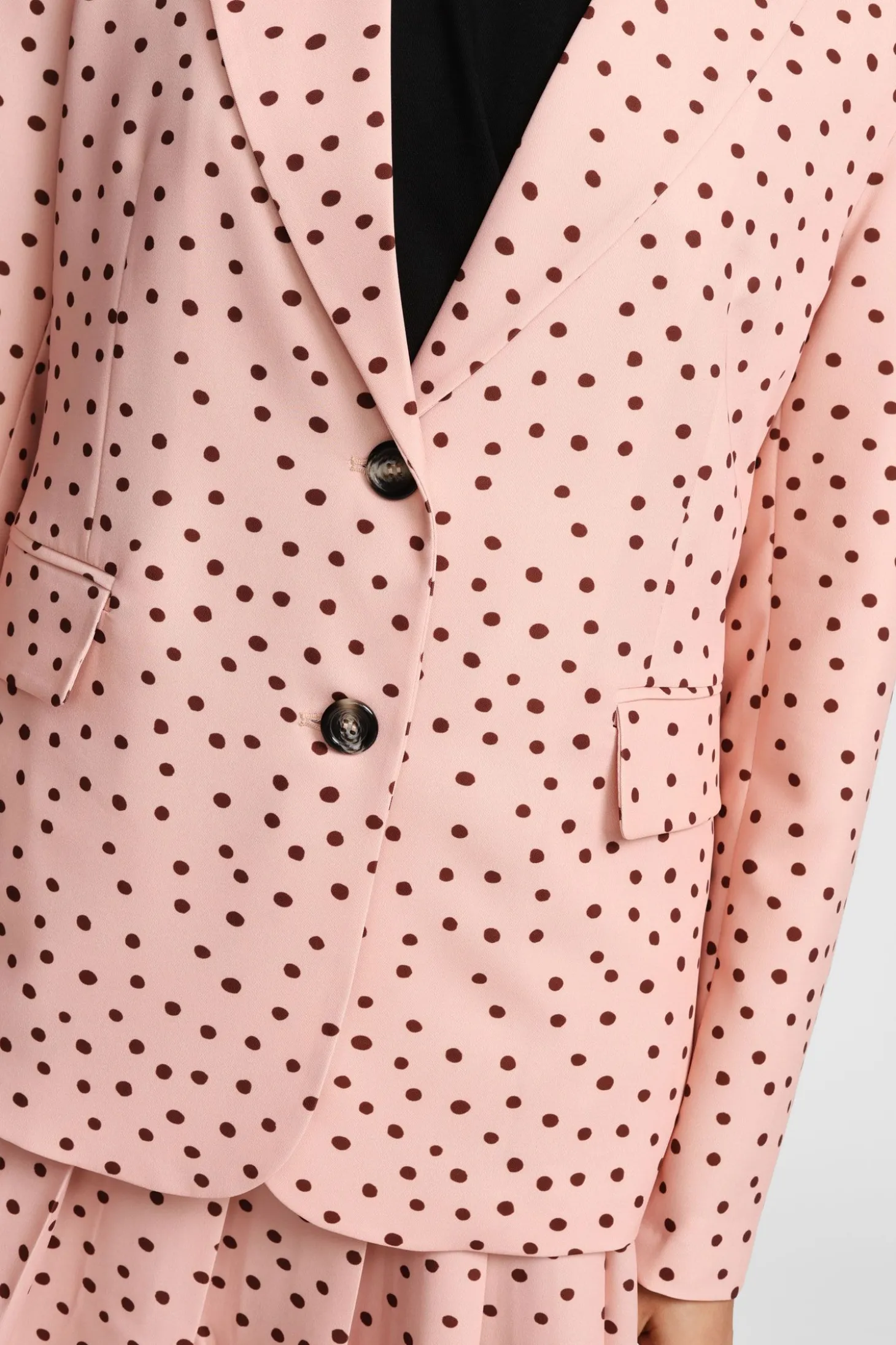 Blazer con bottoni e fantasia