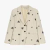 Blazer con bottoni e stampa floreale
