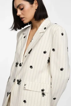 Blazer con bottoni e stampa floreale
