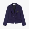 Blazer con doppia abbottonatura e ricamo