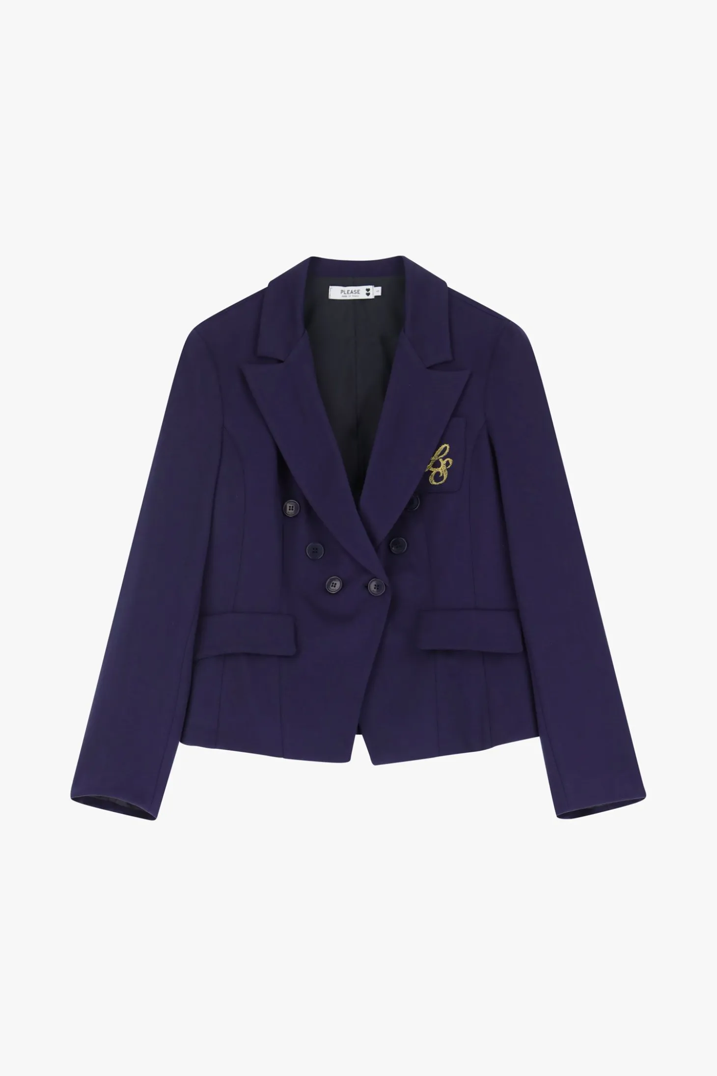 Blazer con doppia abbottonatura e ricamo