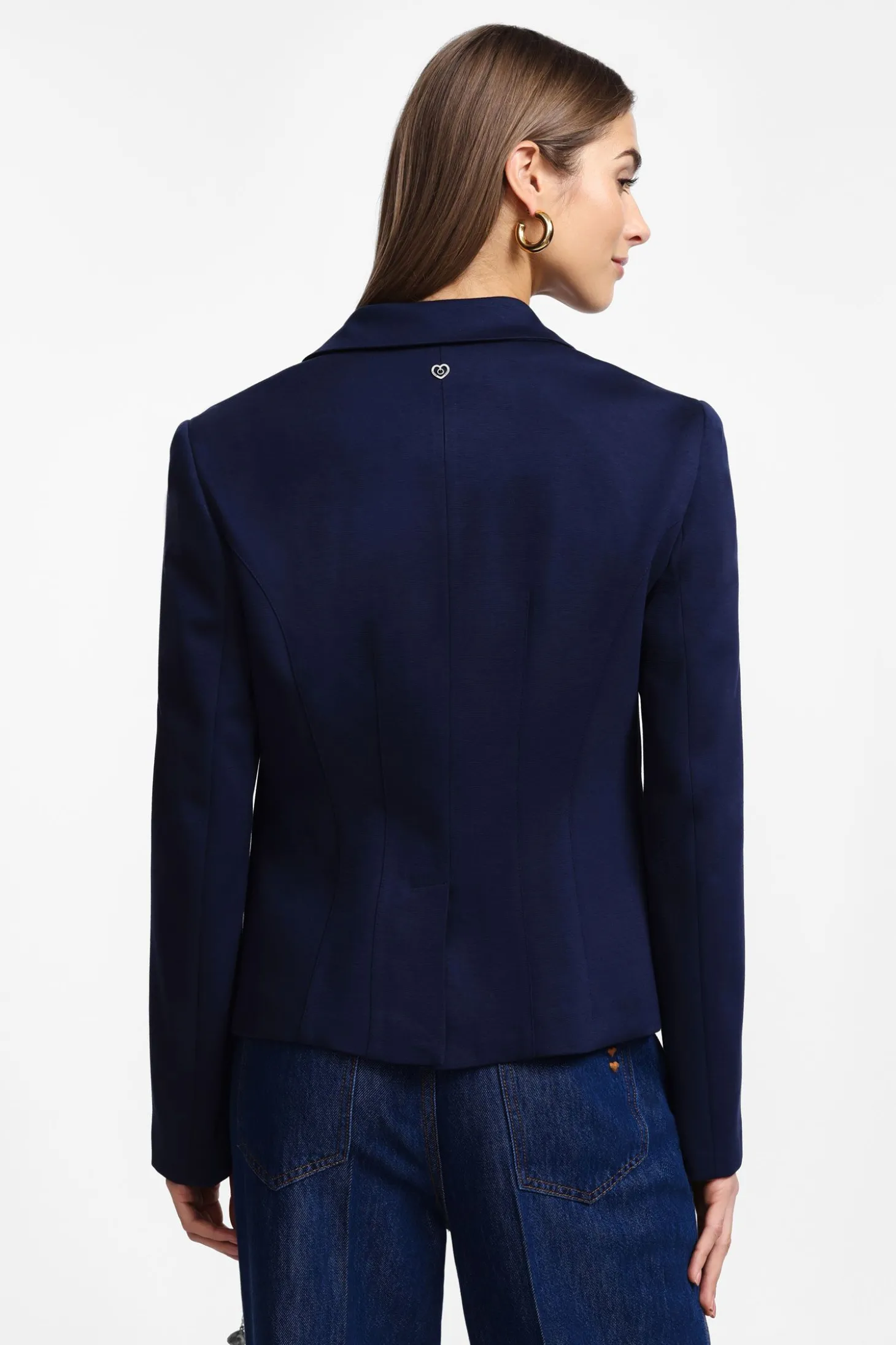 Blazer con doppia abbottonatura e ricamo
