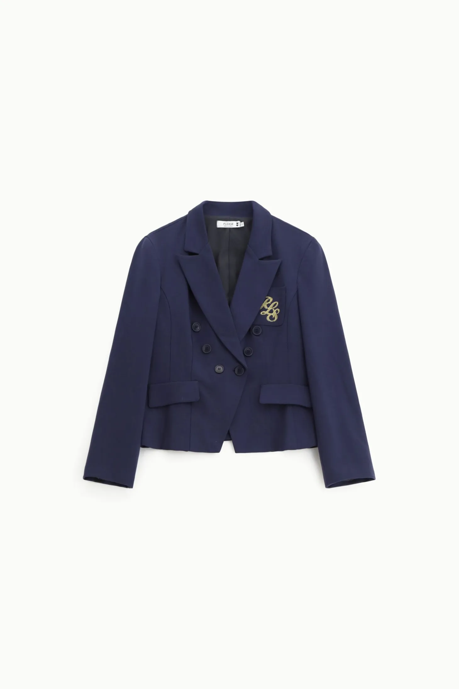 Blazer con doppia abbottonatura e ricamo