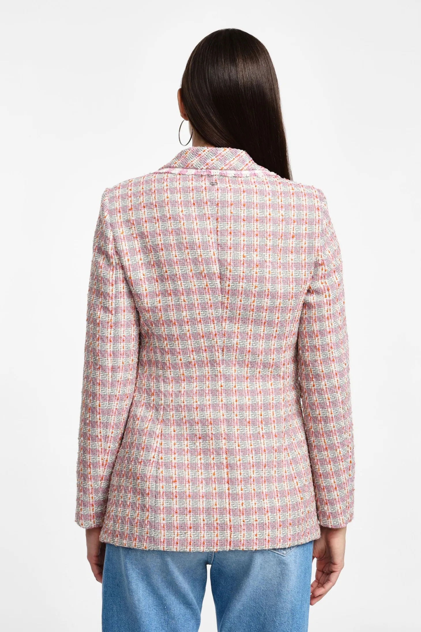 Blazer doppio petto effetto tweed