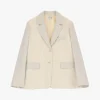 Blazer gessato con bottoni