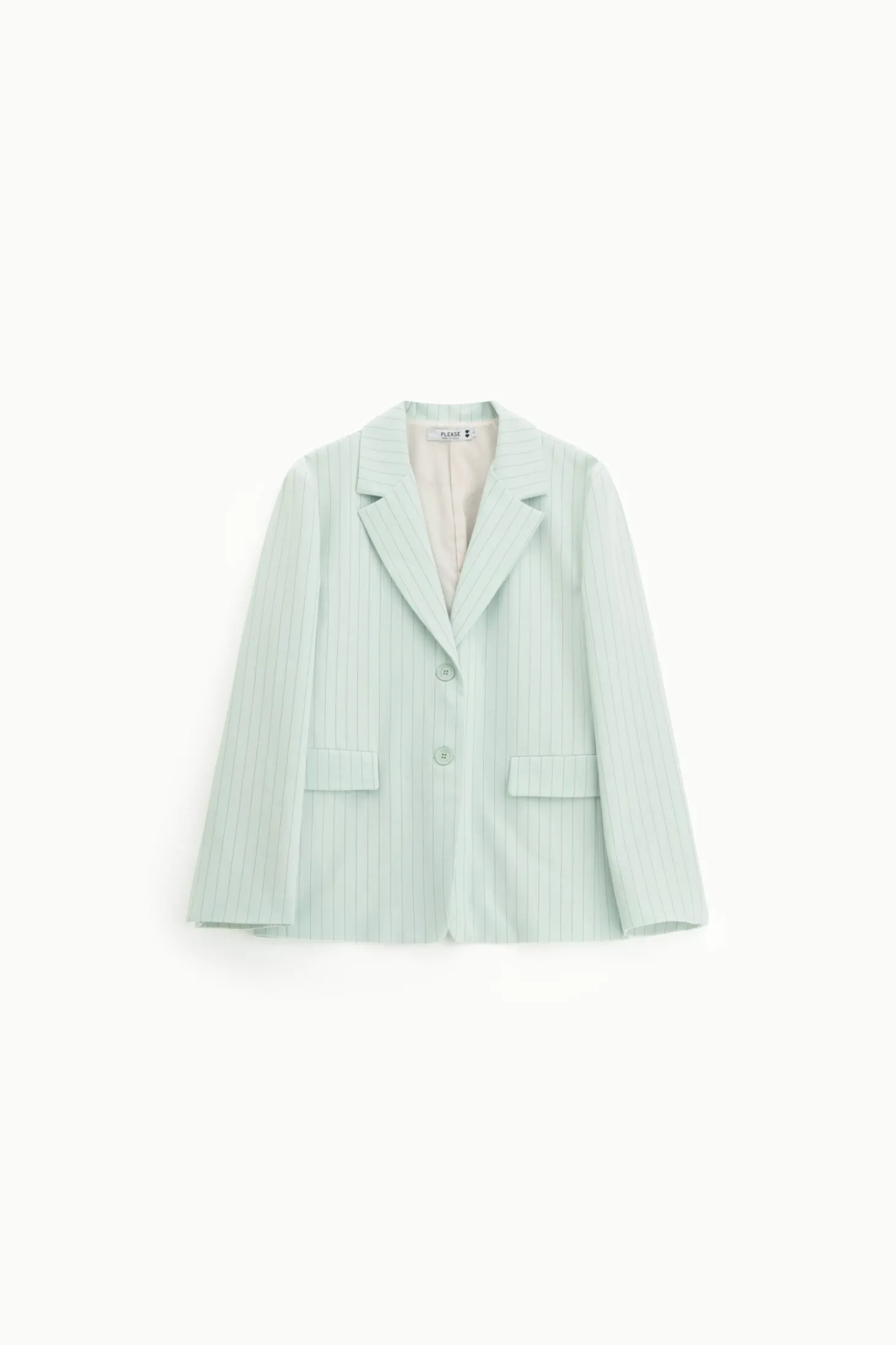 Blazer gessato monopetto con tasche