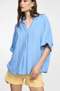 Camicia a maniche corte con colletto