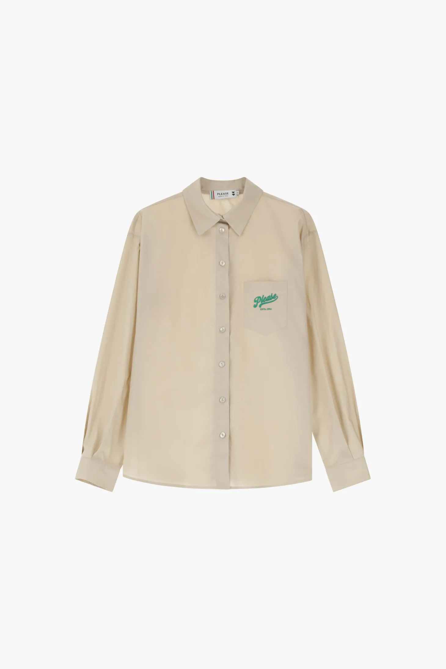 Camicia a maniche lunghe con logo