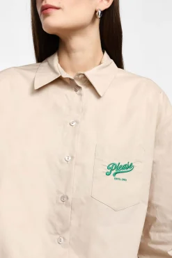 Camicia a maniche lunghe con logo