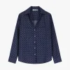 Camicia a pois con colletto classico