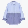 Camicia a righe combinata con bottoni