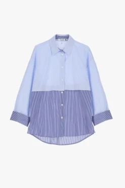 Camicia a righe combinata con bottoni