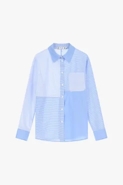 Camicia a righe combinata con bottoni