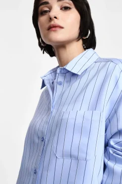 Camicia a righe con bottoni