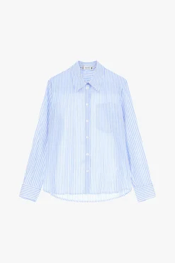 Camicia a righe con colletto classico