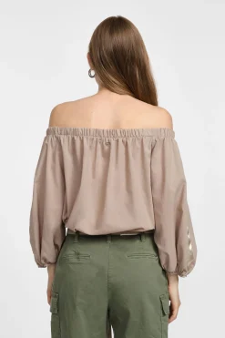 Camicia bardot maniche lunghe
