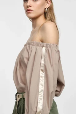 Camicia bardot maniche lunghe