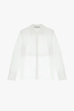 Camicia con colletto classico e pizzo
