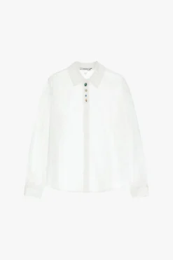 Camicia con colletto classico e bottoni colorati
