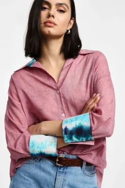 Camicia con colletto classico e dettagli fantasia