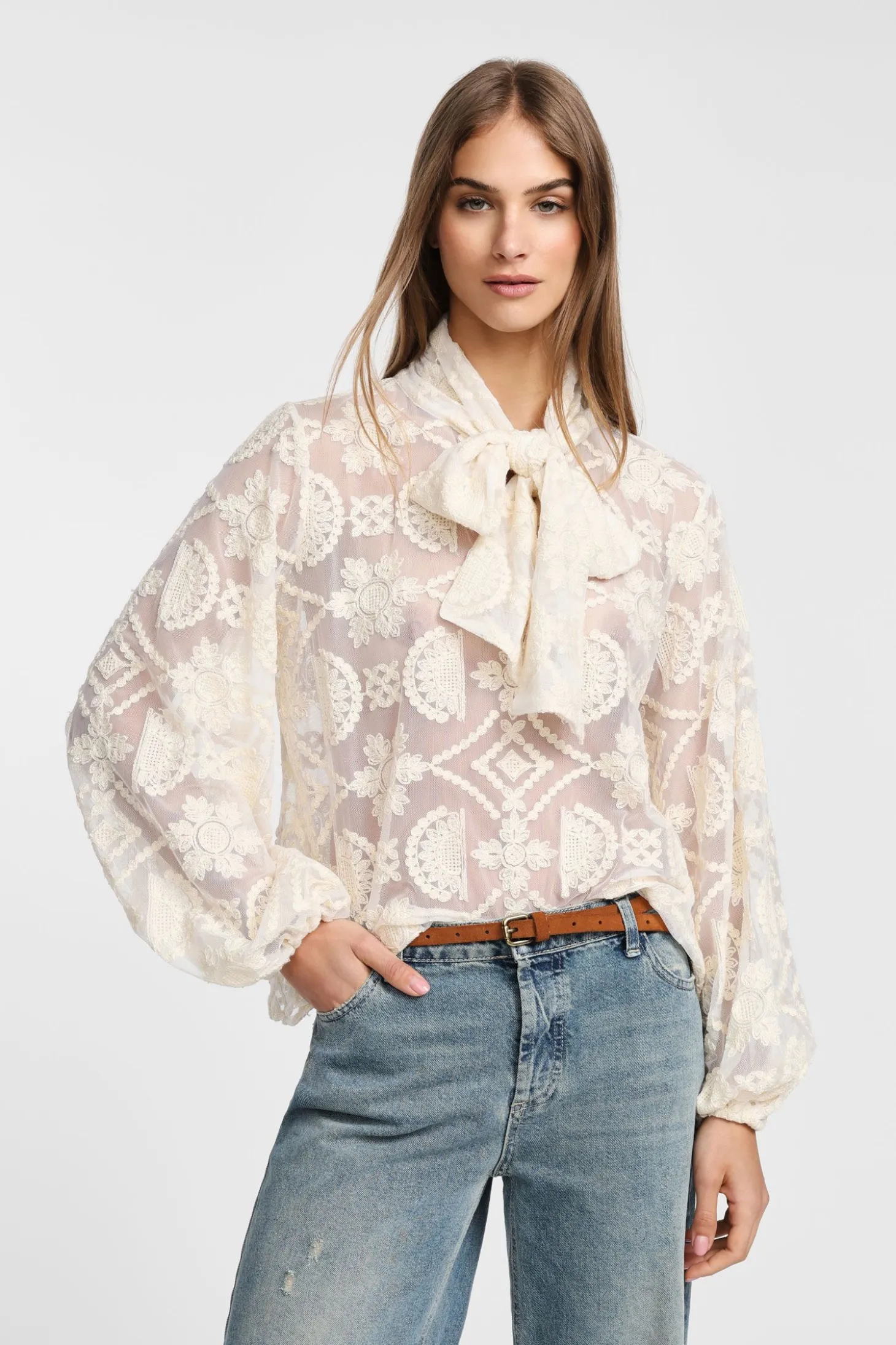 Camicia con maniche lunghe e stampa