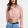 Camicia corta a pois con colletto
