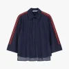 Camicia in denim con bande laterali