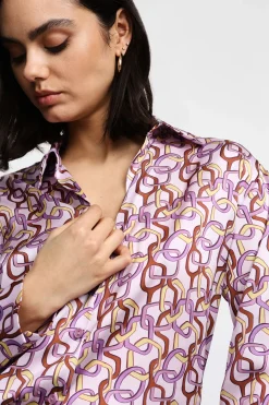 Camicia stampata colletto classico