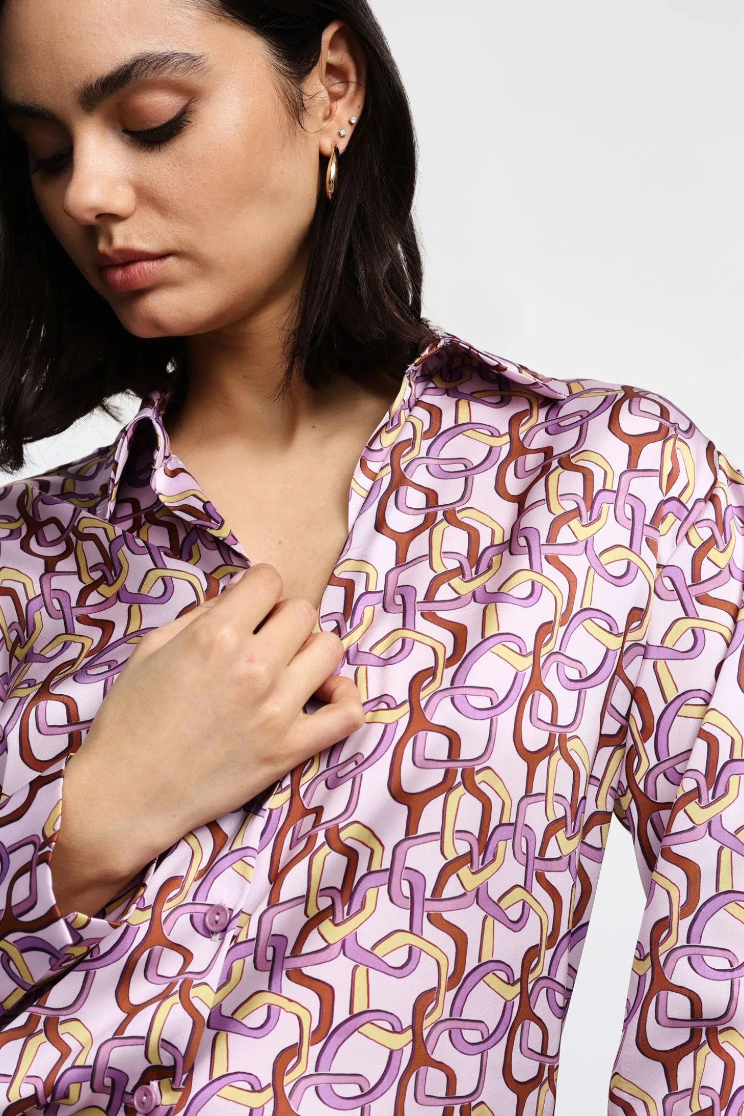 Camicia stampata colletto classico