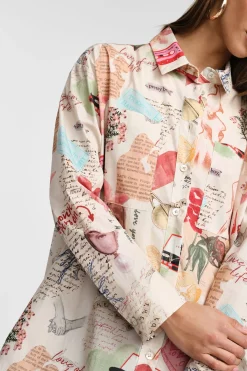Camicia stampata con colletto classico