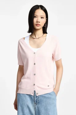 Cardigan a maniche corte con bottoni