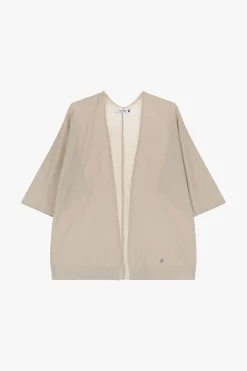 Cardigan monocolour con maniche a tre quarti