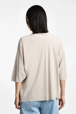 Cardigan monocolour con maniche a tre quarti
