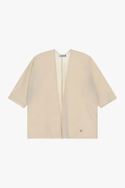 Cardigan monocolour con maniche a tre quarti