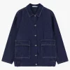 Giacca denim con abbottonatura anteriore