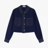 Giacca denim con abbottonatura anteriore