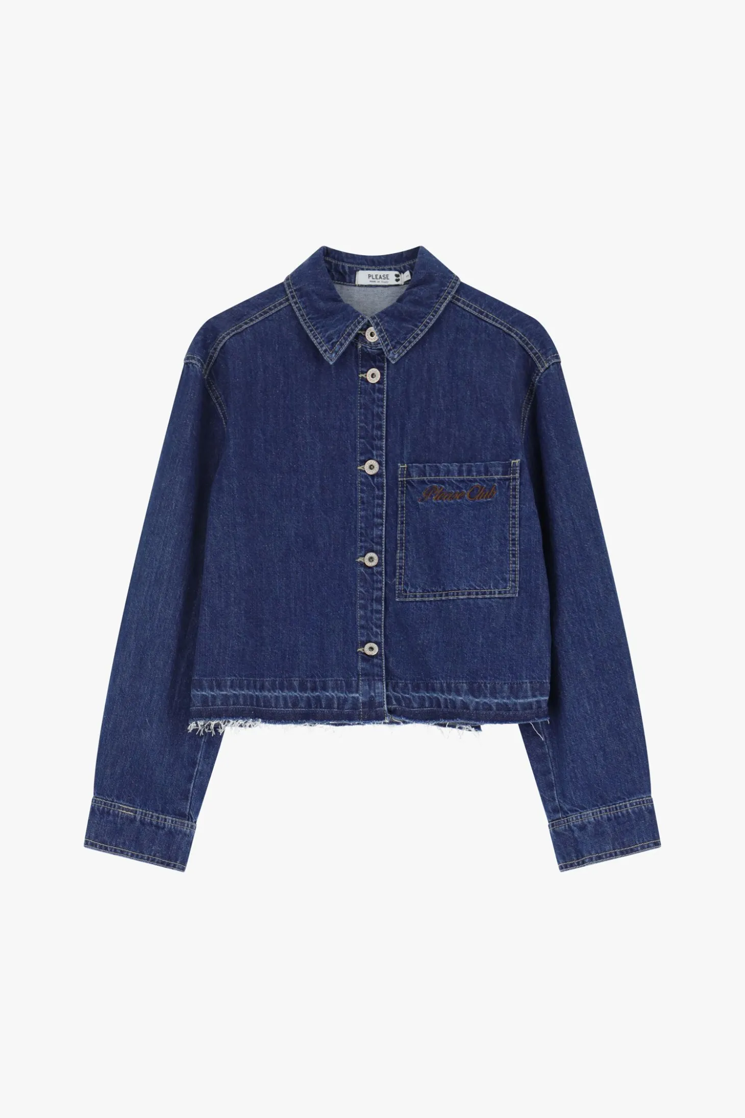 Giacca denim con abbottonatura anteriore