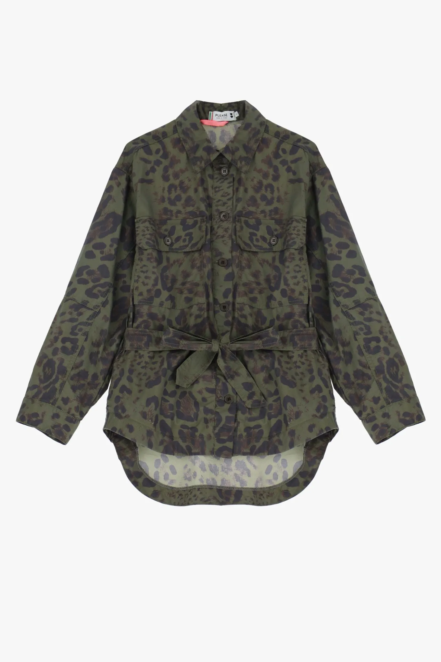 Giacca oversize con stampa animalier