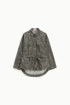 Giacca oversize con stampa animalier