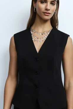 Gilet con bottoni frontali