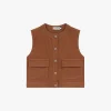 Gilet con tasche cargo e bottoni