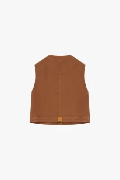 Gilet con tasche cargo e bottoni